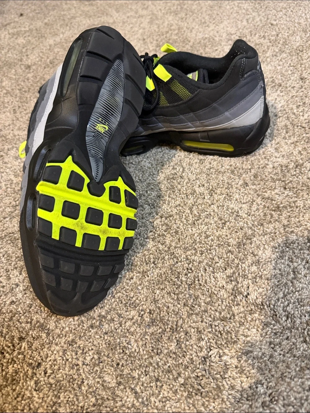 Nike Air Max 95 Black with Neon Yellow Accents